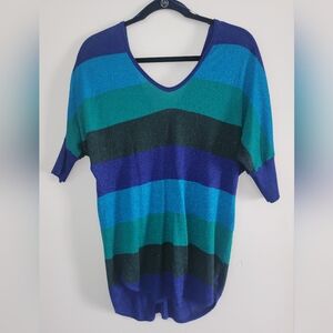 Express Blue and Green Sweater